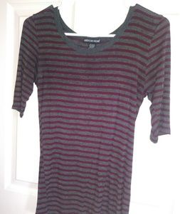 Burgundy Striped Top
